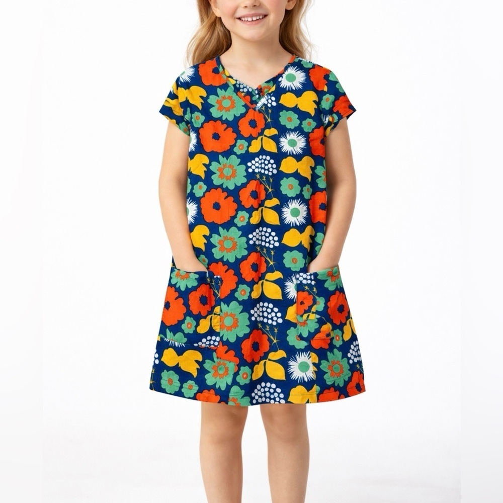 Marimekko x Target girls' cap sleeve dress floral